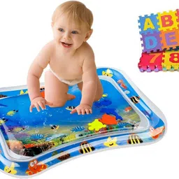 starkendy Plastic Baby WATER Play Mat With 36 pic Puzzle Mat ( PACK OF 2) COMBO PAY MAT WATER MAT image 1