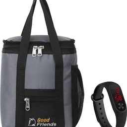 capitalpoint Unisex Eco Friendly Lunch / Tiffin Bag for School Office Picnic & Led Watch, Waterproof Lunch Bag-picture-10