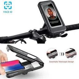 westa Waterproof Mobile Phone Holder 360 Rotation Motorcycle Phone Case Universal Bicycle Handle bar Phone Mount with Sensitive Touch Screen Fit Below 7.2 Smartphone Bike Mobile Holder image 4