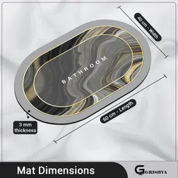grishva Rubber Bathroom Mat image 2
