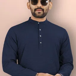 vebnor Men Solid Art Silk Straight Kurta-picture-25