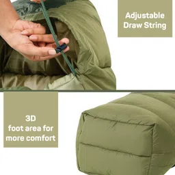 rocksport Alaska 0°C to +7°C Mummy Sleeping Bag for Adult with Air Pillow Camping Sleeping Bag image 5