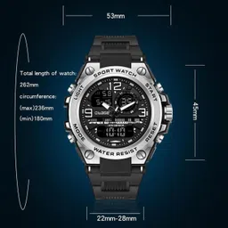 otage F25 Boys Analog-Digital Watch - For Men Metallic Dual Dial image 3