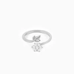 giva 925 Silver Flower Girl Ring|Lifetime Plating|6 Month Warranty Sterling Silver Zircon Rhodium Plated Ring image 5