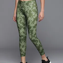 hrx by hrithik roshan Printed Women Green Tights image 3