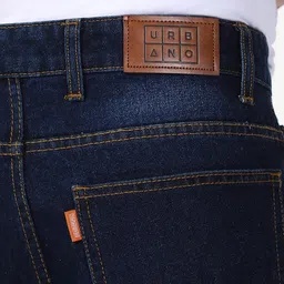 urbano fashion Men Loose Fit Mid Rise Dark Blue Jeans image 5