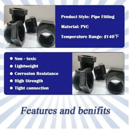 farmking 30pcs 1 Inch Male Thread to 3/4 Inch Female Threaded PVC Pipe Fittings Reducer Drip Irrigation Kit image 4