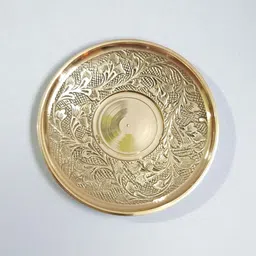 swarna brass Pack of 4 Brass Set of 4 Brass Tea Cups & Saucers –125ml |Tea Cup Set for Home, Office & Gifting image 2