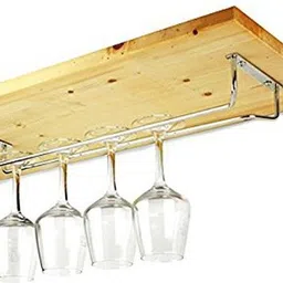 Stainless Steel Wine Glass Rack | Wine Glass Holder | Wine Rack For Pub and Club Size (15.5 Inch) Stainless Steel Stemware Holder-image-50