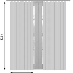 cortina White Cotton Floral 7Ft Light Filtering Eyelet (Set Of 2) Door Curtains image 4