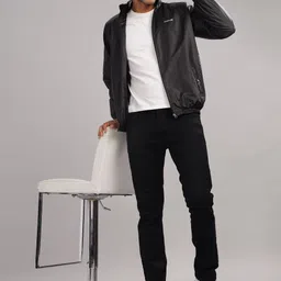 Dollar Polyester Round Neck Colorblock Men Wind Cheater image 3