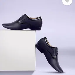 aaeshu Men's Comfortable black color derby office shoe Lace Up For Men image 2