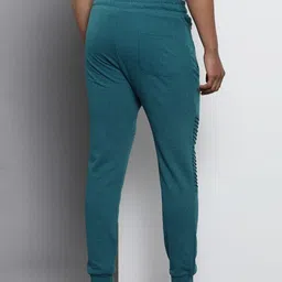 the indian garage co. Men Solid Blue Track Pants image 3