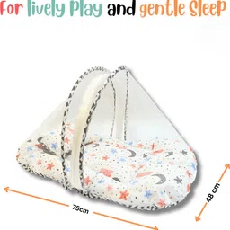 fenzi kids Nylon Infants Washable Polyester Foldable zipper opening Baby Bed Mosquito net upto 18 monthS Mosquito Net image 3