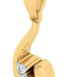 avsar Seema 14kt Cubic Zirconia Yellow Gold Pendant image 3