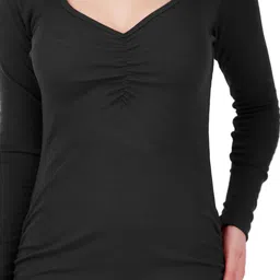 design plus fashion Women Bodycon Black Mini/Short Dress image 3