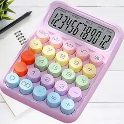 prsvike 65240 12 Digit Large LCD Display And Big Round Buttons, Colored Electronic Calculator BasicCalculator-picture-12