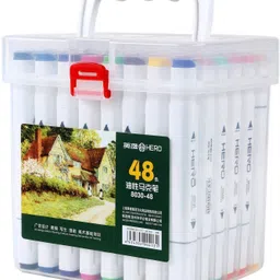 tlismi Dual Tip Colorful Waterproof Alcohol Based Ink Broad & Fine Tip Art Pen Set image 1