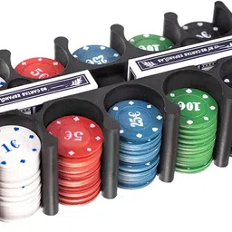 shifter Poker Chips 200 Pcs Teen Patti Rummy Token, 1 Deck Playing Cards Casino Coins image 4