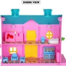 tenmar Funny Doll House Set , with Complete Furniture Household Set for kids image 2