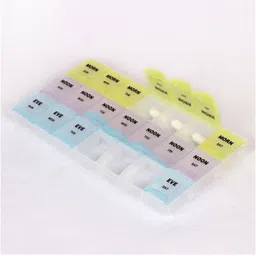 glowish 7 DAYS EASY TO CARRY PORTABLE 7 DAYS 3 SECTION PILL/MEDICINE STORAGE ORGANIZER Pill Box image 3