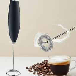 vbr's group Milk Frother with Steel Stand, Battery Operated Electric Foam Maker For Coffee 10 Cups Coffee Maker-picture-32