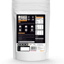 as-it-is nutrition ATOM Whey Protein 1kg with Digestive Enzymes, Creamy Strawberry, 27g protein Whey Protein image 2