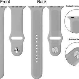 TIMEWEAR Strap with Steel Buckle Compatible with iWatch Ultra Series Width 44mm/45mm/49mm 22 mm Silicone Watch Strap image 3