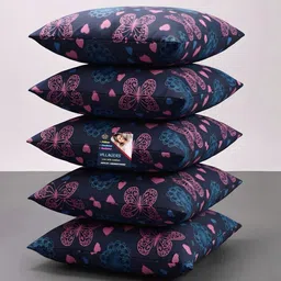 villagers Microfibre Cushion Pack of 5 Geometric Premium Cushion Set | (16x16 inch)-picture-14