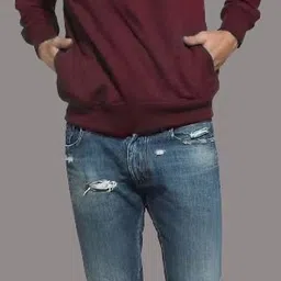 reya Men Full Sleeve Solid Hooded Sweatshirt image 3