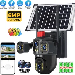 SROPX 6MP 4G SIM Solar Camera | Dual Lens Outdoor Security CCTV with Auto Tracking Security Camera-picture-28
