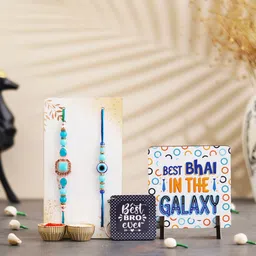 dreamica Designer FRAME-KEY-MU-02-EE Assorted Rakhi, Showpiece, Key Ring, Chawal Roli Pack, Greeting Card Set-picture-20