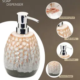 obsessions Modern Ceramic 3-Piece Bath Set Blue And Brown image 4