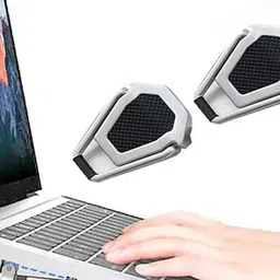 SOJUBA 2Pcs Laptop Riser Stand Mini Cooling Pad Non-Slip Base Desk Table Riser Holder Lightweight Laptop Stand Aluminium Floor and Desk Stand Rotatable Laptop Stand Aluminium Floor and Desk Stand Rotatable Laptop Stand Compatible with Universal Laptops image 5