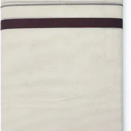 Chithra Fabrics 100% Cotton l Kerala Dhoti | Traditionally Woven 4.00'Meter Double Mundu l With Attractive ½'Inch Dark Maroon Border Solid Men Dhoti-picture-15