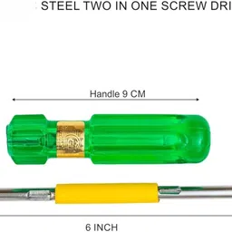 picvel TWO-WAY(6"/150mm)(8"/200mm)(10"/250mm)(12"/300mm) CRV Steel STAR+FLAT HEAD Combination Screwdriver Set image 2