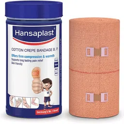 hansaplast Soft Cotton Crepe Bandage for Pain relief | Pack of 1| Provides optimum support Crepe Bandage image 1