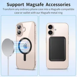 hasthip 5 cm 4pcs magsafe adapter ring kit for wireless charging compatible devices Self Adhesive Sticker image 2