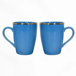 femora 320ml 22k Liquid Gold Marble Design Ceramic Coffee Mug (Sky Blue) image 4