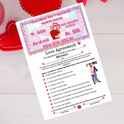 heesio Love Agreement Certificate Greeting Card image 2
