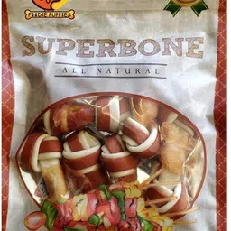 foodie puppies Super Bone All Natural BBQ Flavour Knotted Dog Treat, 9 in1 (Knotted, BBQ, Pack of 1) Chicken Dog Treat-picture-15