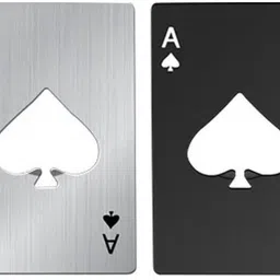 ytm 2Poker Bottle Opener Poker Shape Stainless Steal Bottle Opener - 2 Pcs Set Bottle Opener image 2