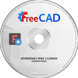 TekyMeky FreeCAD - 2D 3D CAD - Uses AutoCAD DWG File - Computer Aided Design Software DVD image 1