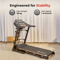 fitkit by cult FT100M 3.25HP Peak Max Weight:110Kg & 12 Preset Program For Home Gym Treadmill image 2