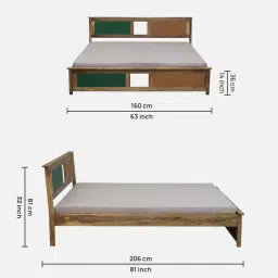 woodsworth from pepperfry Alentejo Mango Wood Queen Size Bed In Scratch Resistant Natural Finish image 3