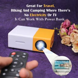 Wifton Mini Projector Remote Controller Movie Projector 400 lm LED Corded & Cordless Portable Projector image 3