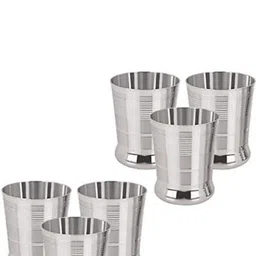 kiaraa (Pack of 6) High Grade Stainless Steel Glass Set ( Pack of 6) Glass Set Water/Juice Glass-picture-12