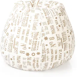 style homez XXL Classic Cotton Canvas Printed Teardrop Bean Bag With Bean Filling image 3