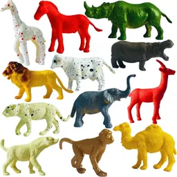 toyhive Jungle Safari Animal Action Figure Set – Educational Plastic Toys for children image 2