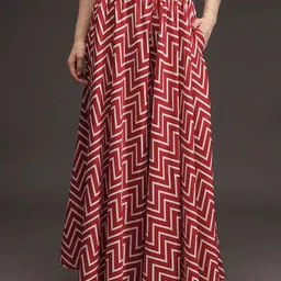 dolsia Women Flared Maroon Viscose Rayon Trousers image 2